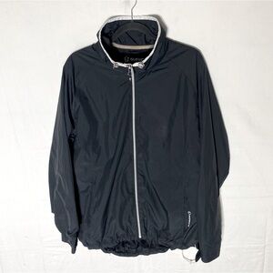 Sunice Black Windbreaker W White Trim Activewear Light Jacket Golf XL